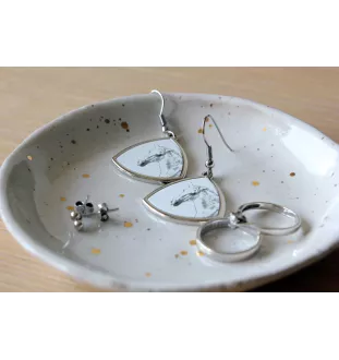 Lipizzaner - Pferdeohrringe, hängende Ohrringe mit einem Bild, personalisierter Schmuck mit dem Aufdruck der Marke Art-Dog