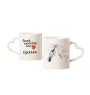 Lipizzan - cup with a dog, adorable cup with a heart-shaped handle, universal gift from the Art-Dog brand