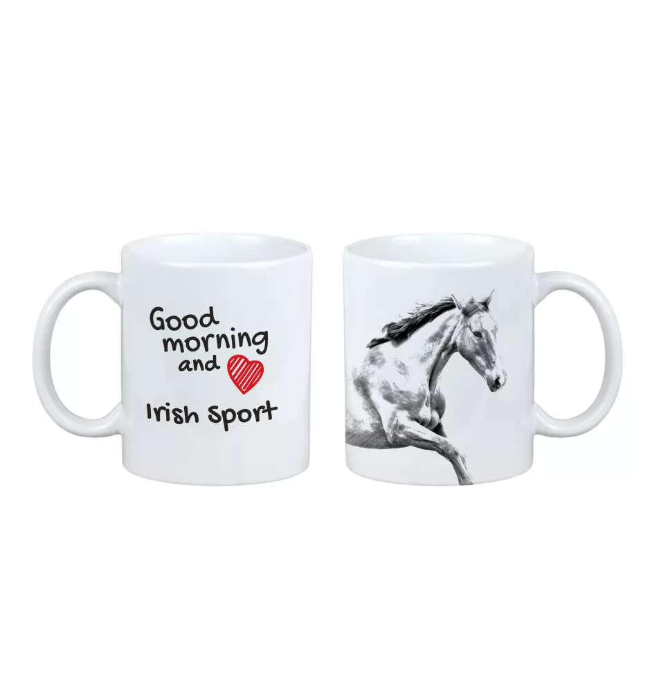 Irischer Sport - Tasse mit Hund, personalisierte Tasse mit Druck, klassisches Geschenk für jeden von der Marke Art-Dog.