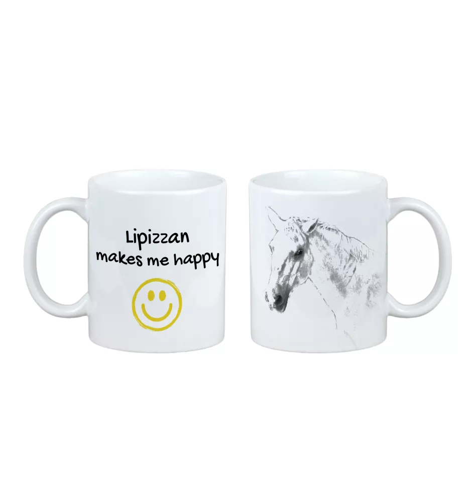 Lipizzaner - Becher mit Pferd, fröhlicher Becher für Hundefreunde, personalisiertes Geschenk der Marke Art-Dog