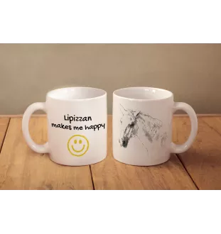 Lipizzan - tasse avec un cheval, une tasse joyeuse pour les amoureux des chiens, un cadeau personnalisé de la marque Art-Dog