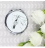 Lipizzan - pocket mirror with a horse, personalized mirror for a purse, compact mirror with Art-Dog brand print