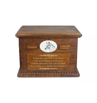 Noriker Urn für Pferdeasche, personalisierte Urne mit Foto, große Box für Pferdeasche von der Marke Art-Dog