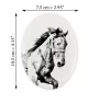 Mustang - commemorative plaque with a photo of a horse, tombstone plaque with a print, personalized oval plaque by Art-Dog brand