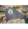 Mustang - commemorative plaque with a photo of a horse, tombstone plaque with a print, personalized oval plaque by Art-Dog brand