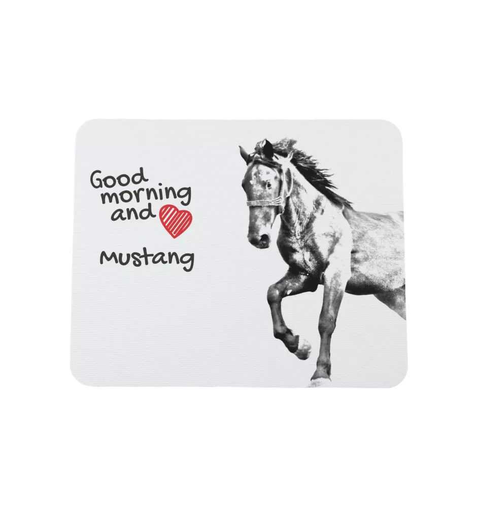 Mustang - tapis de souris imprimé, tapis de souris personnalisé avec un cheval, un gadget unique pour un employé de bureau de la marque Art-Dog