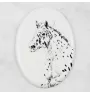Noriker - une plaque commémorative avec une photo de cheval, une plaque funéraire avec une impression, une plaque ovale personnalisée de la marque Art-Dog