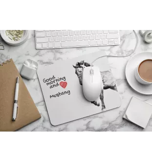 Mustang - tapis de souris imprimé, tapis de souris personnalisé avec un cheval, un gadget unique pour un employé de bureau de la marque Art-Dog