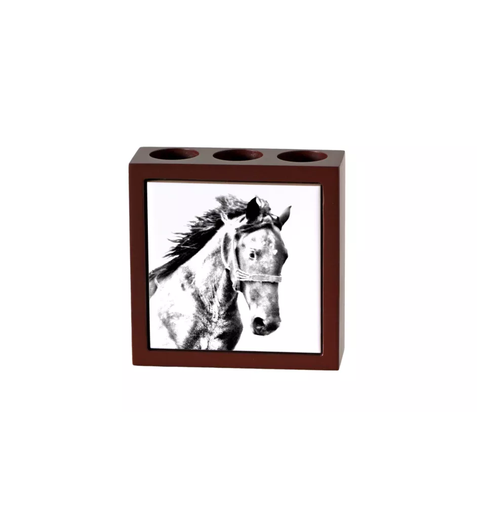 Mustang - pen holder with a horse, desk organizer with a print, personalized desk decoration from the Art-Dog brand