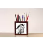 Mustang - pen holder with a horse, desk organizer with a print, personalized desk decoration from the Art-Dog brand