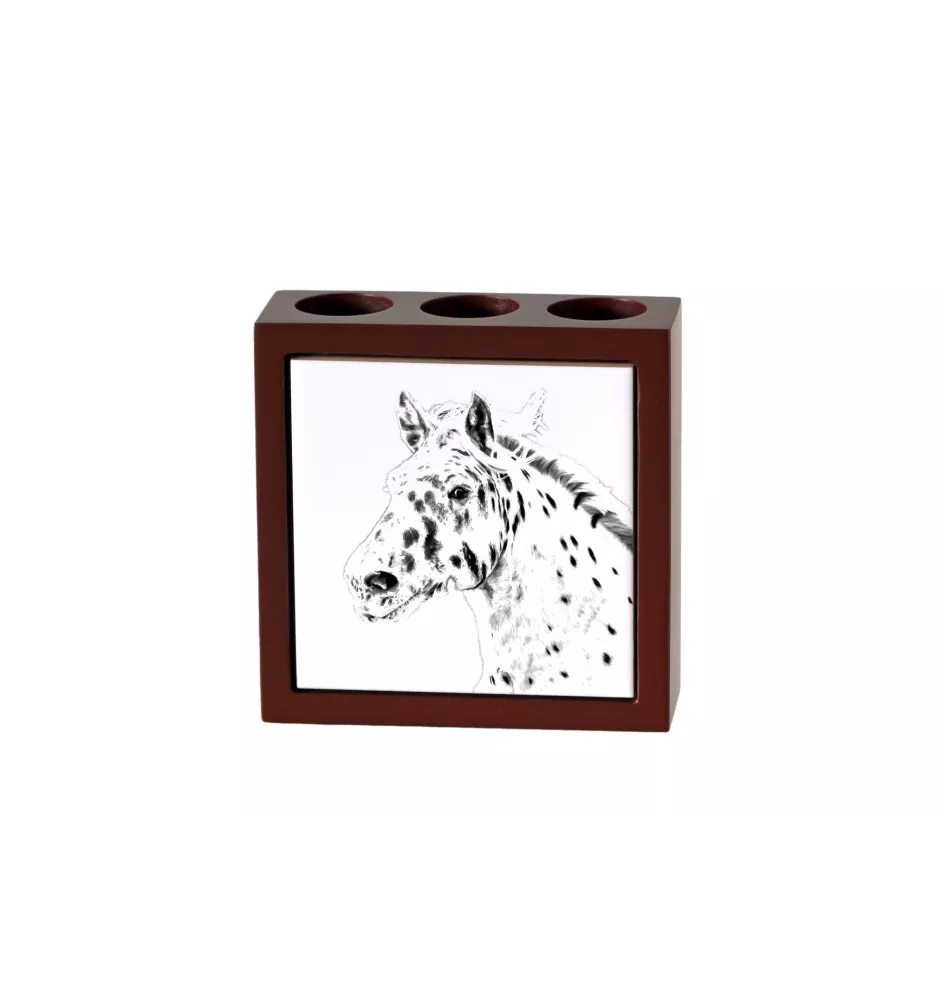 Noriker - Stifthalter mit Pferd, Schreibtischorganizer mit Aufdruck, personalisierte Schreibtischdekoration der Marke Art-Dog