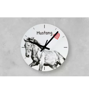 Mustang - horloge murale avec cheval, horloge de table avec impression, décoration personnalisée de la maison de la marque Art-Dog