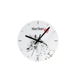 Noriker - Wanduhr mit Pferd, Uhr mit Druck für das Regal, personalisierte Hausdekoration der Marke Art-Dog