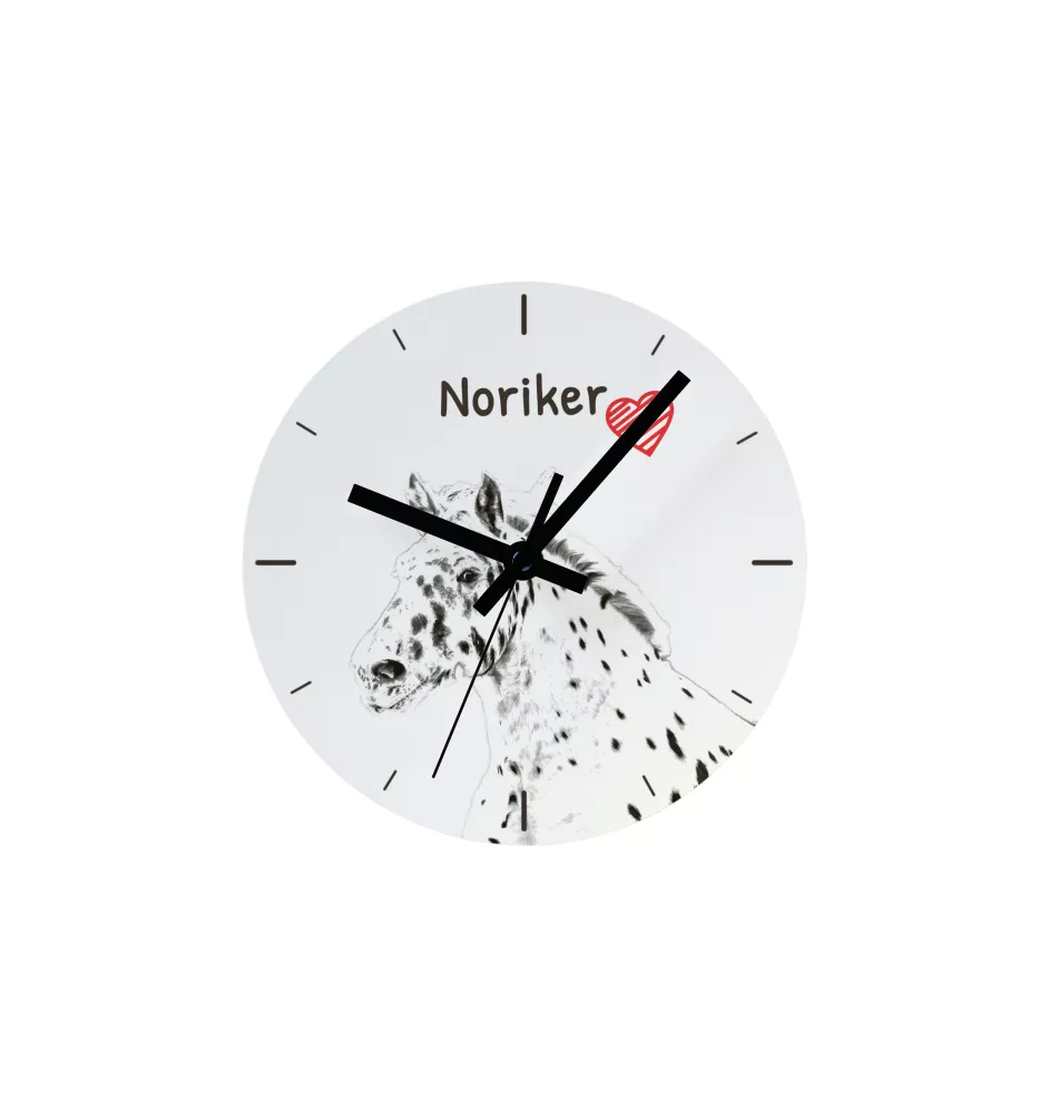 Noriker - wall clock with a horse, shelf clock with a print, personalized home decoration from the Art-Dog brand