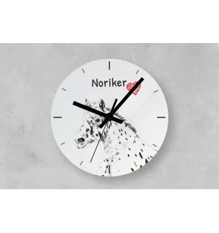 Noriker - Wanduhr mit Pferd, Uhr mit Druck für das Regal, personalisierte Hausdekoration der Marke Art-Dog