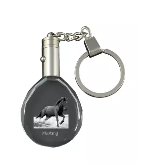 Mustang - pendant with a picture of a horse, crystal key ring in a gift box, unique gift by Art-Dog brand