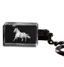 Noriker - Crystal pendant with photo of a horse, illuminated pendant, unique gift by Art-Dog brand