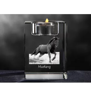 Mustang świecznik kryształowy z koniem Art-Dog
