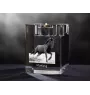 Mustang - Bougeoir avec image d'un cheval, porte bougie en cristal, cadeau personnalisé par la marque Art-Dog