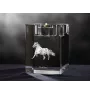 Noriker - Kerzenhalter mit Bild eines Pferdes, Teelichthalter aus Kristall, personalisiertes Geschenk der Marke Art-Dog