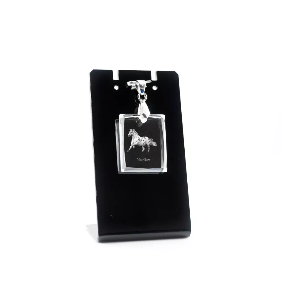 Noriker - Crystal pendant with horse, photo necklace, unique jewellery by Art-Dog