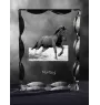 Mustang - crystal with a picture of a horse, glass statuette with a picture, unique frame with a picture from Art-Dog brand