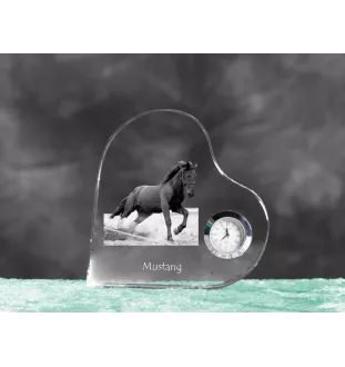 Mustang zegar w kształcie serca z koniem Art-Dog