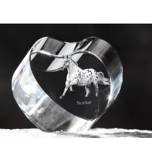 Noriker - a photo of a horse in crystal, a crystal heart, a unique frame with a photo from the Art-Dog brand
