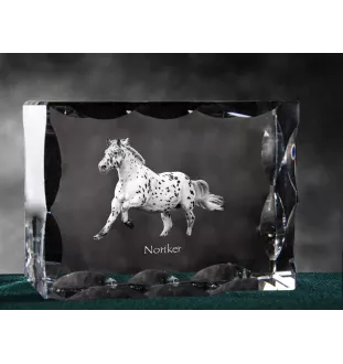 Noriker - kryształ ze zdjęciem konia, szklana statuetka ze zdjęciem, wyjątkowa ramka ze zdjęciem marki Art-Dog