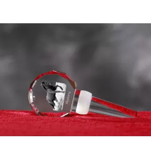 Mustang - Crystal bottle stopper with horse, unique wine stopper with photo, personalised gift for sommelier by Art-Dog brand