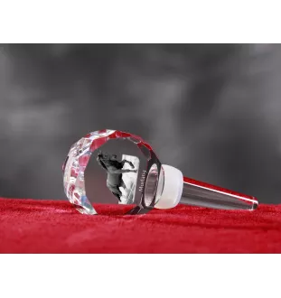 Mustang - Crystal bottle stopper with horse, unique wine stopper with photo, personalised gift for sommelier by Art-Dog brand