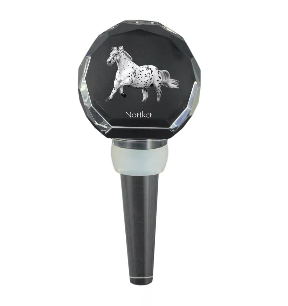 Noriker - Bouchon de bouteille en cristal avec cheval, bouchon de vin unique avec photo, cadeau personnalisé pour sommelier par la marque Art-Dog