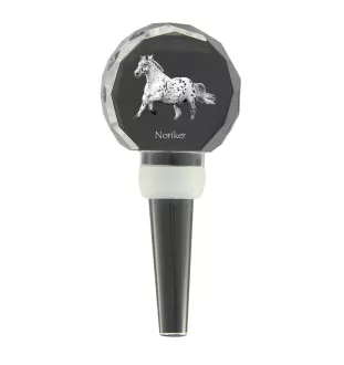Noriker - Bouchon de bouteille en cristal avec cheval, bouchon de vin unique avec photo, cadeau personnalisé pour sommelier par la marque Art-Dog