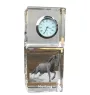 Mustang - crystal clock with a photo, photo of a horse in crystal, personalized desk clock by Art-Dog brand