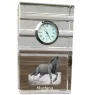Mustang - Glasuhr mit Foto, Pferdefoto im Kristall, personalisierte Tischuhr für das Büro der Marke Art-Dog