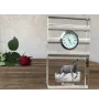 Mustang - Glasuhr mit Foto, Pferdefoto im Kristall, personalisierte Tischuhr für das Büro der Marke Art-Dog