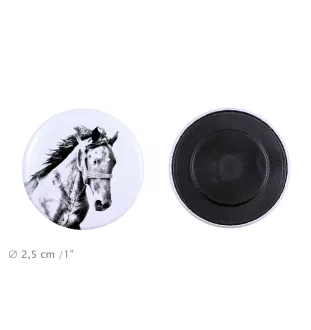 Mustang - Magnet mit Pferd, ein einzigartiges Abdruck des Pferdes der Marke Art-Dog