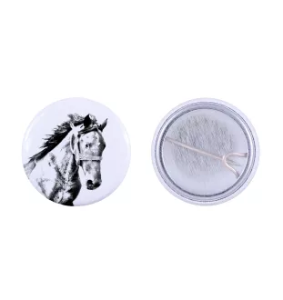 Mustang ornement de chemise, broche pour sac, cadeau idéal avec la possibilité d'ajouter votre propre graphisme de la marque Art-Dog