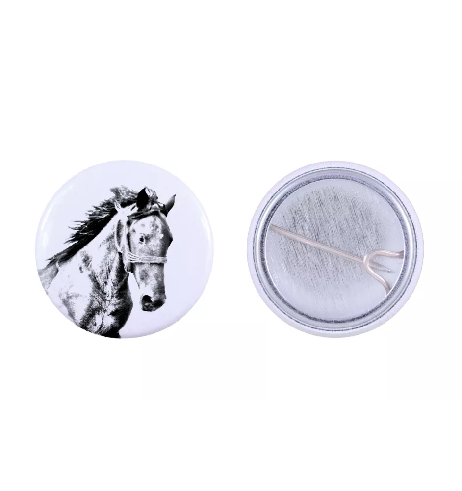 Mustang ornement de chemise, broche pour sac, cadeau idéal avec la possibilité d'ajouter votre propre graphisme de la marque Art-Dog