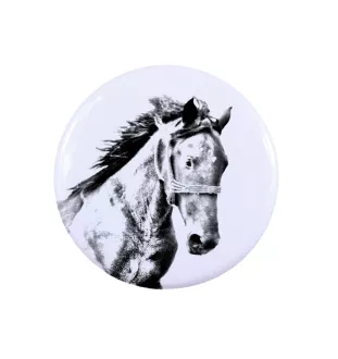Mustang ornement de chemise, broche pour sac, cadeau idéal avec la possibilité d'ajouter votre propre graphisme de la marque Art-Dog