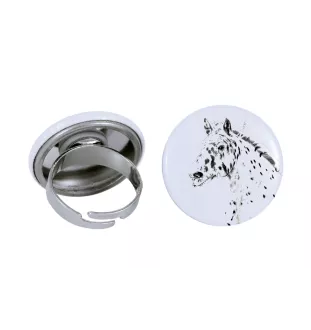 Noriker - Bague de collection avec l'image d'un cheval, produit fait à la main, marque Art-Dog