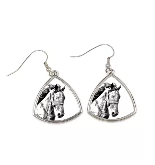 Mustang - boucles d'oreilles avec un cheval, boucles d'oreilles pendantes avec une image, bijoux personnalisés avec l'impression de la marque Art-Dog