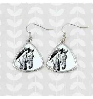 Mustang - boucles d'oreilles avec un cheval, boucles d'oreilles pendantes avec une image, bijoux personnalisés avec l'impression de la marque Art-Dog