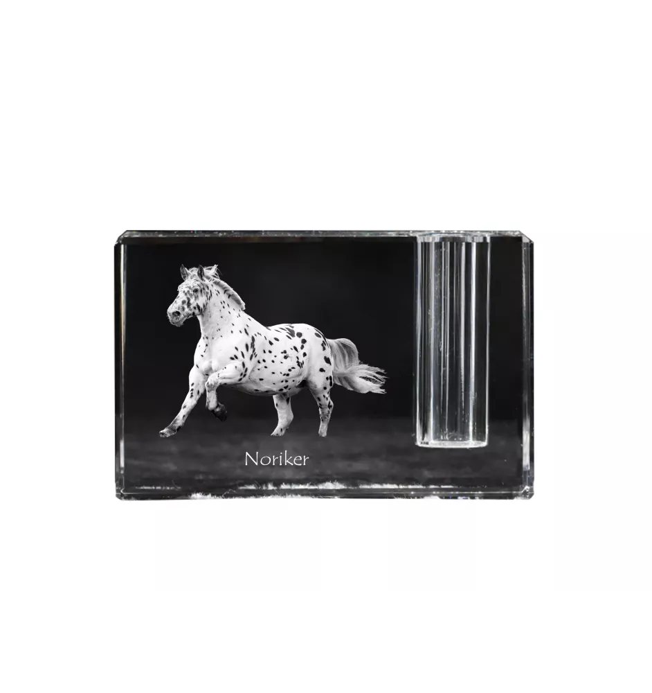 Noriker - Porte-stylos, organiseur en cristal avec image d'un cheval, décoration de bureau unique par la marque Art-Dog