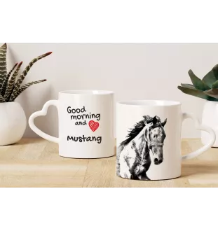 Mustang - tasse avec chien, une tasse adorable avec une anse en forme de cœur, un cadeau universel de la marque Art-Dog