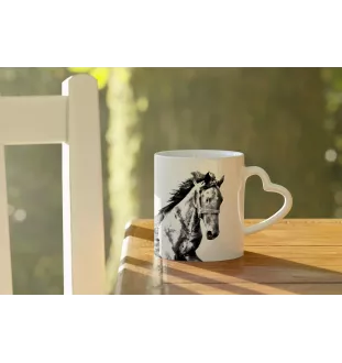 Mustang - tasse avec chien, une tasse adorable avec une anse en forme de cœur, un cadeau universel de la marque Art-Dog