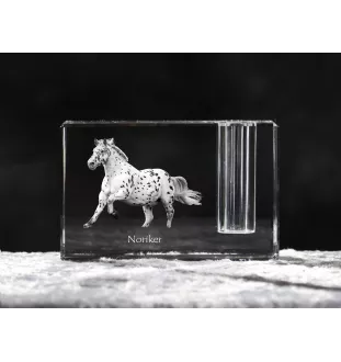 Noriker - Porte-stylos, organiseur en cristal avec image d'un cheval, décoration de bureau unique par la marque Art-Dog