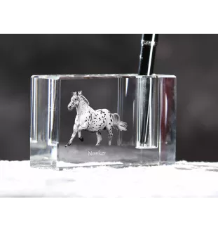 Noriker - Porte-stylos, organiseur en cristal avec image d'un cheval, décoration de bureau unique par la marque Art-Dog