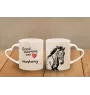 Mustang - cup with a dog, adorable cup with a heart-shaped handle, universal gift from the Art-Dog brand