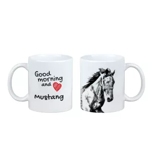 Mustang - Tasse mit Hund, personalisierte Tasse mit Druck, klassisches Geschenk für jeden von der Marke Art-Dog.